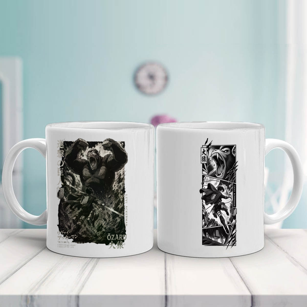 Anime Mug | DBZ X AOT - Imagen 2